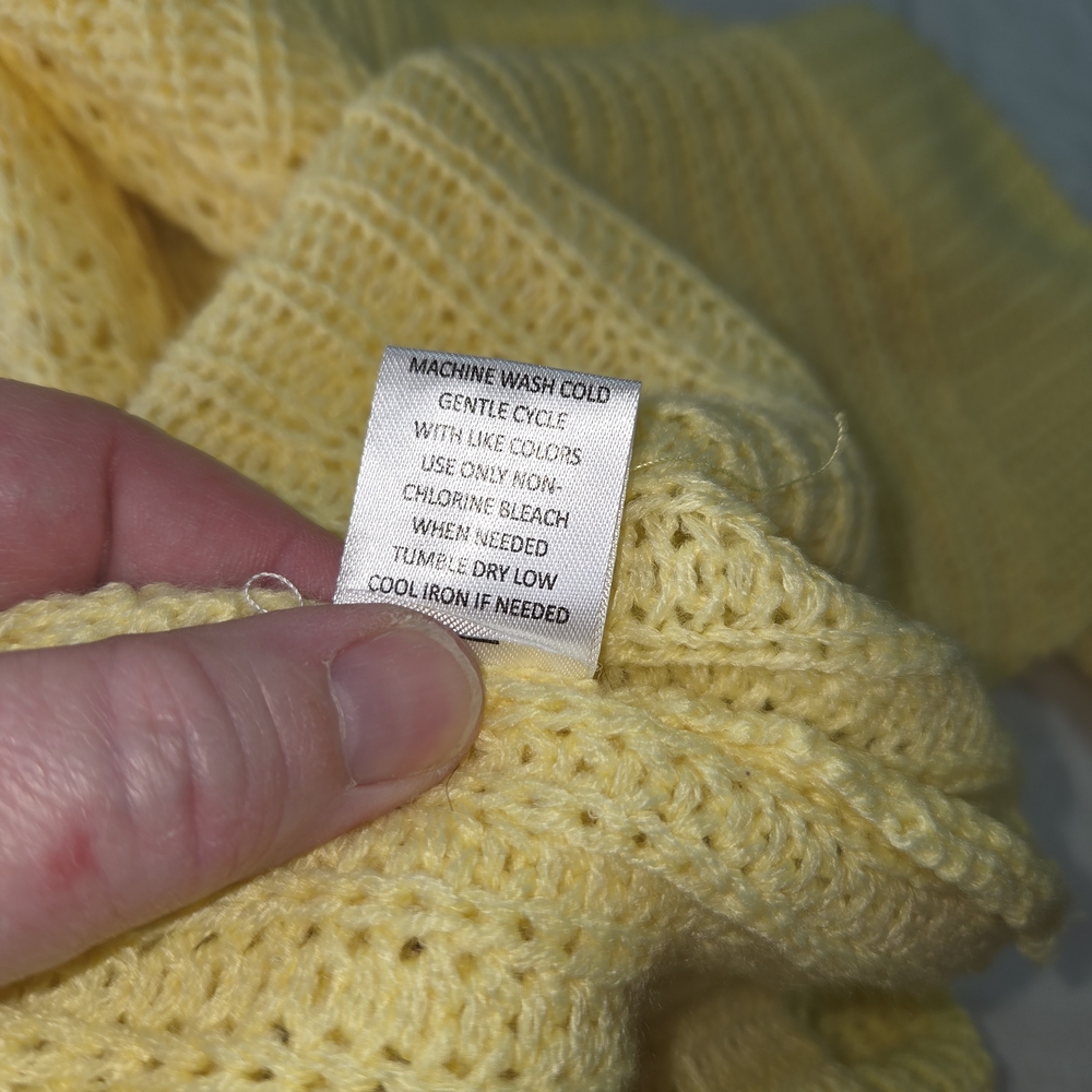 Jason Maxwell Soft Yellow Cardigan Size S. OOCP - Picture 12 of 12